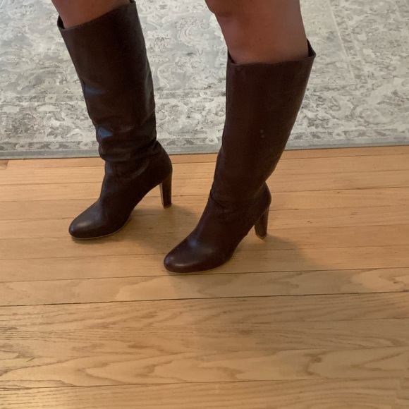 Zara Dark Brown Chocolate Leather Boots, size 8 US / 39 EU - Picture 12 of 12